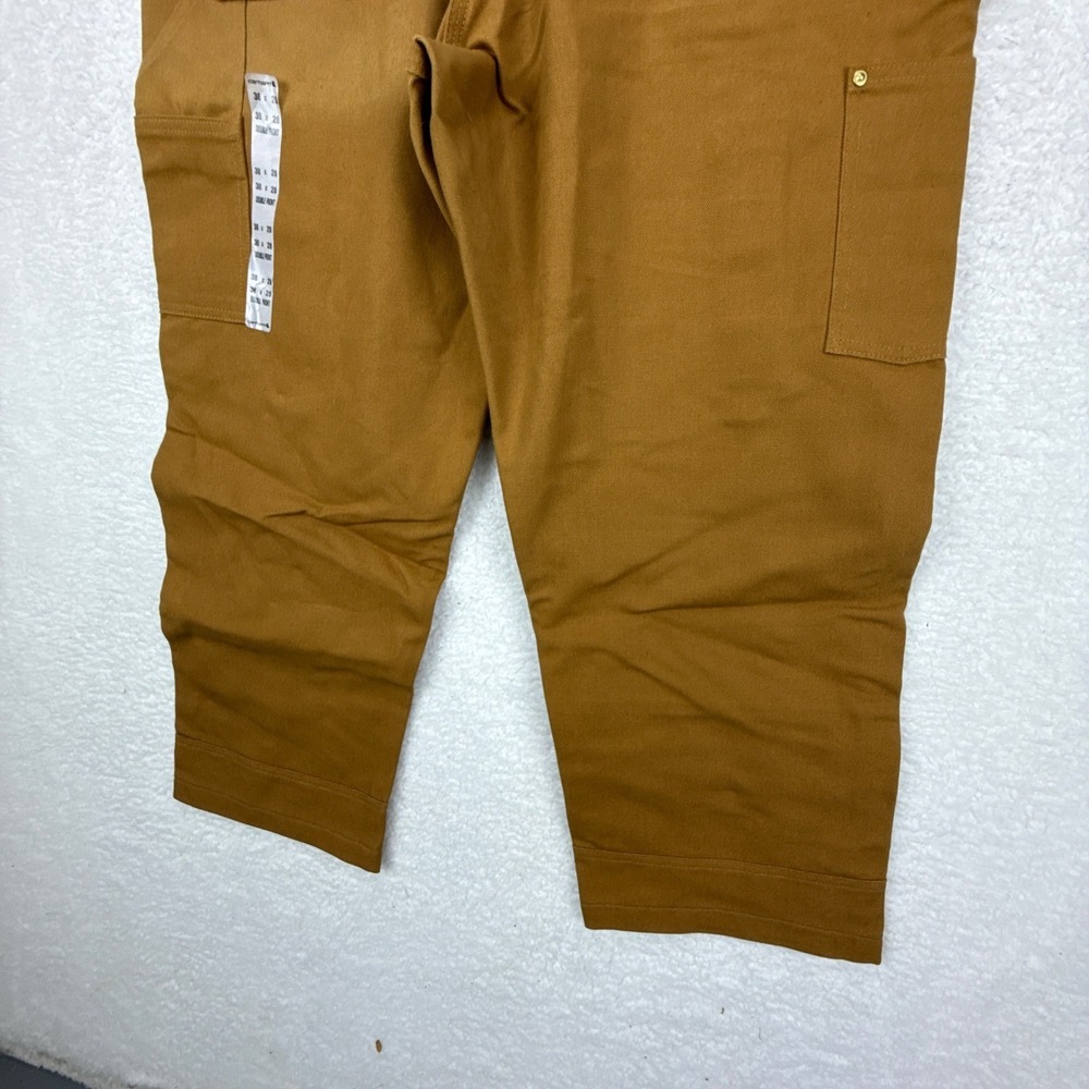 Carhartt R01 Duck Bib Overalls Double Front Chap Knee Pads Mens 38x28 NWT NOS - Picture 14 of 16